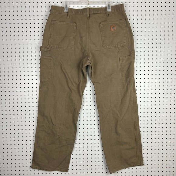 Carhartt Other - Carhartt Carpenter Pants 36x32 B11 CBR Brown Green Distressed Faded Work Wear